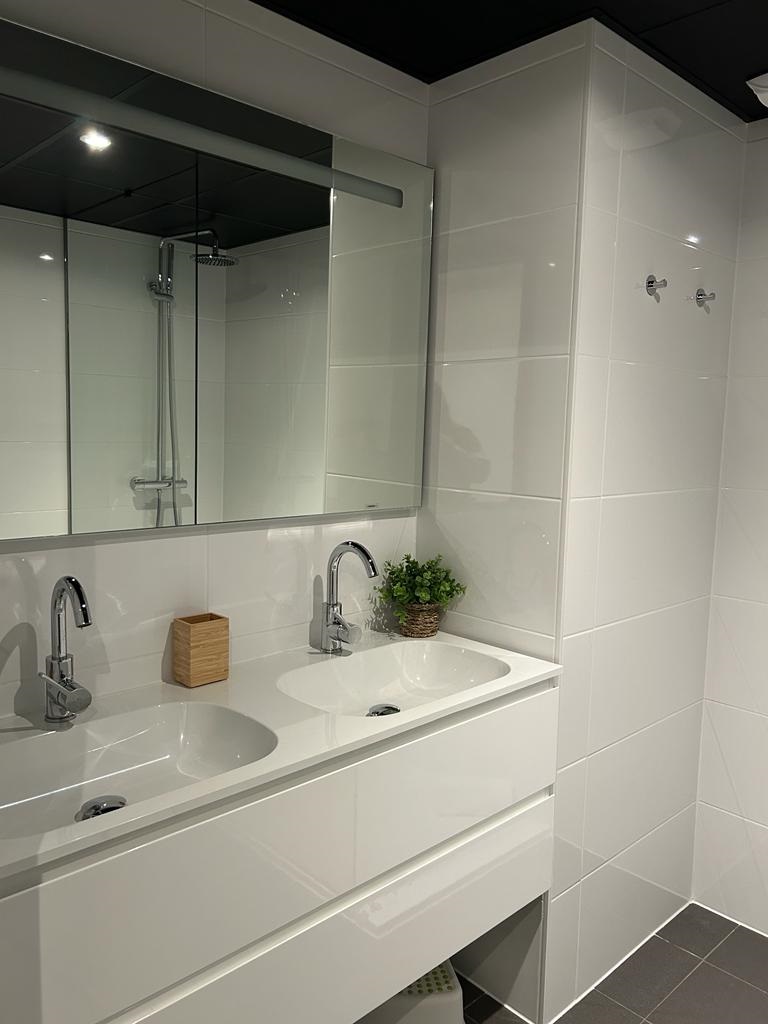 twee wasbakken in badkamer appartement Mijas
